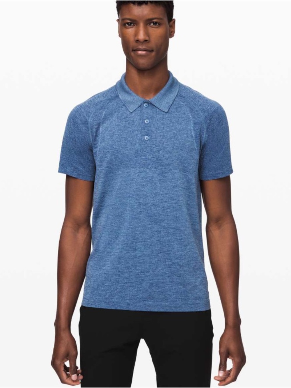 Lululemon Men’s Metal Vent Tech 2.0 Short Sleeve Polo Shirt In Tempest Blue L